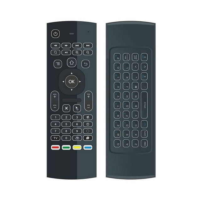 Black Universal Remote Control, Plastic & Silicone Air Mouse with Precision Pointer Function for Smart TVs, Media Devices, Computers, Extended 10-Meter Range, Ergonomic Design