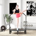 thumbnail image 2 of Soozier 45" Rebounder Trampoline for Adult with Adjustable Handle, Orange, 2 of 10