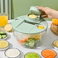 thumbnail image 4 of Centrifugadora de Ensaladas Grande, Lavadero de Verduras y Frutas, Centrifugadora de Lechuga, Secadora de Pasta y Papas Fritas con 5 Cuchillas, Colador de Cocina., 4 of 5