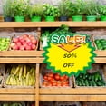 thumbnail image 3 of FRCOLOR Advertising Tags 50 Pcs Market Price Signs Advertising Tags Retail Shop Blank Label Tags,3.54"X2.76"X0.08", 3 of 5