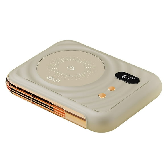 Eoozwa Chauffage Domestique 2-en-1 pour Bureau, Température Constante, Isolation Automatique, Chauffe-Lait Chaud, Produits Chauds en Hiver, Beige