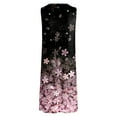 thumbnail image 5 of SMihono Robe Maxi Bohème d'Été pour Femmes Grande Taille Mode Féminine Col Rond Sans Manches Robe Imprimée de Plage, 5 of 5