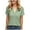 Green, variant on Womens Trendy Daily Comfy T-Shirts Blouses Tops Women's Fashion V-Neck Women's Short-sleeved T-shirt Women