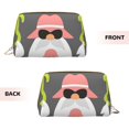 thumbnail image 3 of Gaeub Summer Gnome 1 Printed Travel Cosmetic Bag,Makeup Bag, Large Capacity Toiletry Bag for Women, Portable Pouch Make Up Organizer with Zipper and Divider, 3 of 8