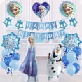 thumbnail image 2 of Frozen Birthday Balloon Set Elsa Anna Snow Treasure Flag Children's Birthday Party Aluminum Film Balloon Set, 2 of 5