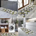 thumbnail image 2 of Darkgray Daisy Flower Green Leaves Pattern Kitchen Rug Mat,Kitchen Runner Rugs Non Skid Washable,Decorative Kitchen Floor Mats for Kitchen,Sink,Laundry,17"X47", 2 of 5