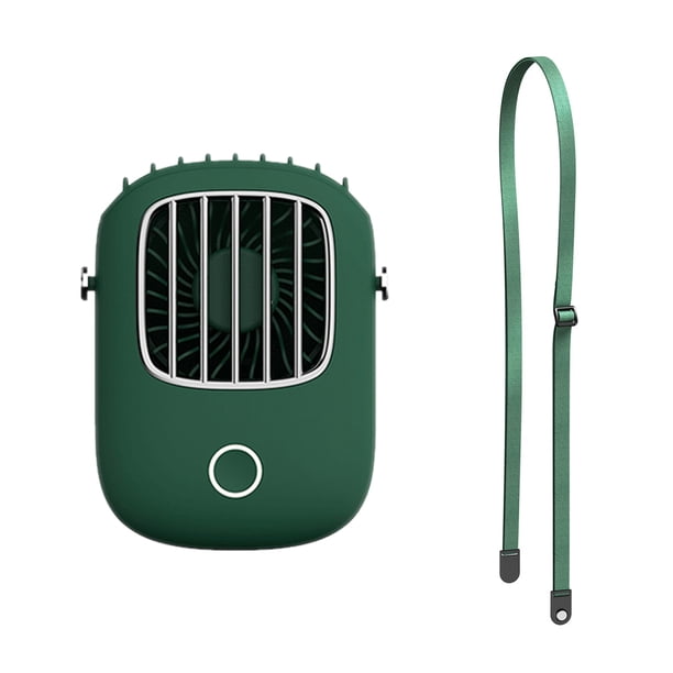 Ventilador de cuello Ventilador de refrigeración colgante eléctrico recargable USB Refrigerador de aire portátil ajustable, Verde Inevent HA004916-02B