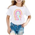 thumbnail image 3 of LILIYA Back To School Shirts for Girls Hello Kindergarten Fashion Girl Short Sleeve T-Shirt Vacation Summer Clothes, 3 of 5