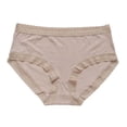 thumbnail image 2 of Swuxness Women's Mid Waist Plus Size Briefs, Women Panties, Women's Ice Silk Thin Breathable Mid Comfortable Soft Briefs Panties for Ladies Beige, L, 2 of 5