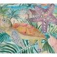 thumbnail image 4 of Saro Lifestyle Tropical Turtle Print Poly Throw Pillow, 4 of 5