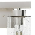 thumbnail image 3 of Hunter - Hartland 2-light Brushed Nickel, Small Vanity Light, Dimmable, Transitional Style, for Bedrooms, Dining, Living Rooms - 13074, 3 of 6