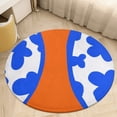 thumbnail image 6 of Blue And Orange Round Carpet Circle Rug Outdoor Patio Area Rug Washable Large Area Rugs Hallway Room Decor Fitness Mats, 6 of 8