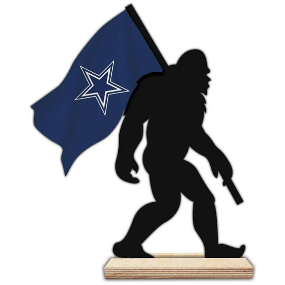Dallas Cowboys 18'' Team Logo Bigfoot Silhouette Desktop Art