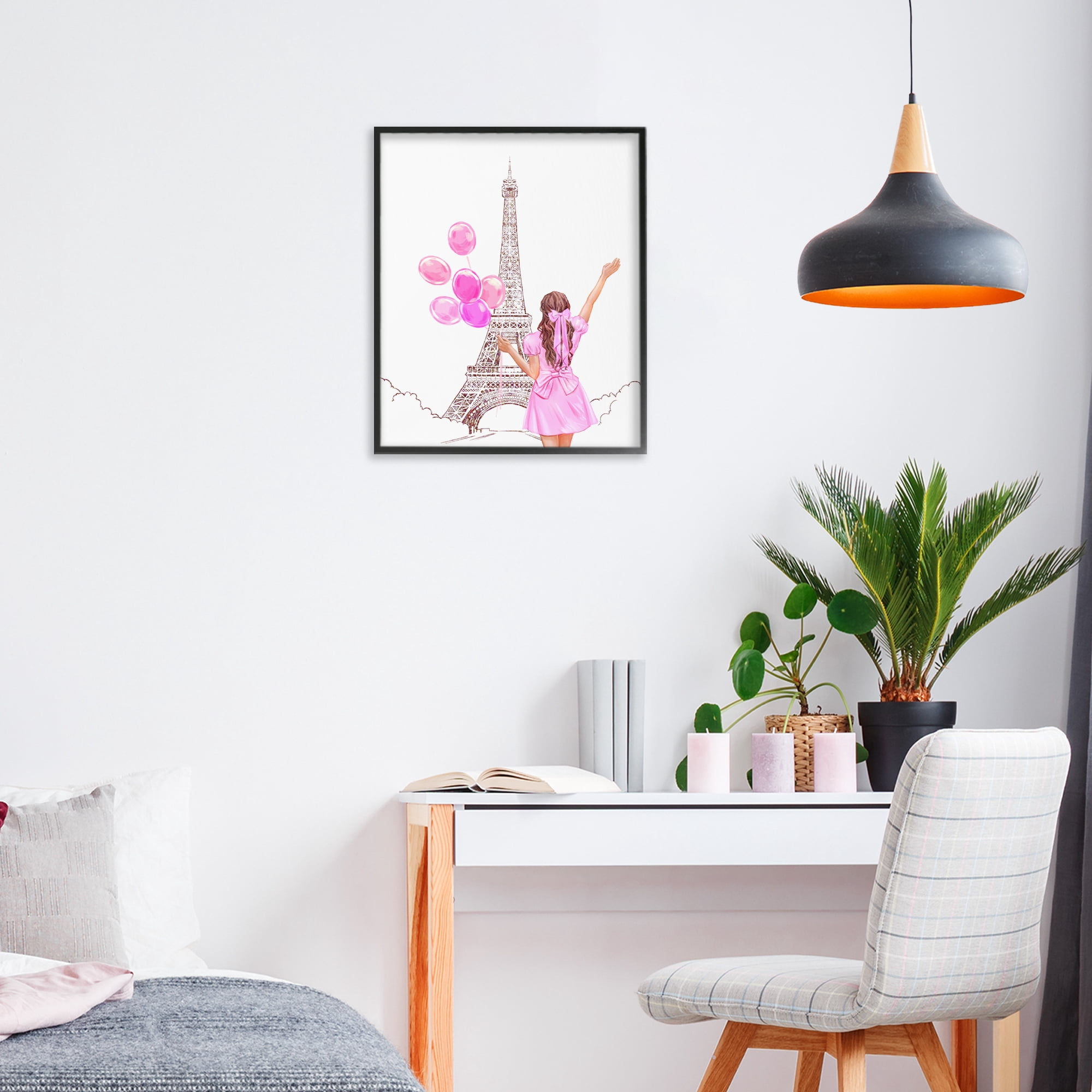 Stupell Industries Chic Paris Celebration Black Framed Giclee Art, design by Ziwei Li