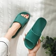 thumbnail image 3 of Cloud Slides for Women and Men Platform House Slippers Nonslip Quick Drying Soft Lightweight Shower Shoes Slip on Open Toe Sandals Size 8, 3 of 8