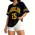 thumbnail image 2 of xfsWaSs Soft Womens Tops T-shirt Ladies V Neck Loose Fit T Shirt With Straps Short Sleeve Sports Graphic Tee Top Comfortable Letter Print Shirt Stylish Tee Shirts, 2 of 5