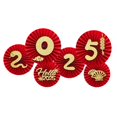 thumbnail image 2 of balikha 6 Pieces 2025 Chinese New Year Paper Fan Decorations Blessing Ornament Spring Festival Decor for Office Door Home Living Room A, 2 of 9