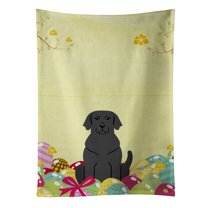 Carolines Treasures BB6057KTWL Easter Eggs Black Labrador Kitchen Towel 15 X 28" multicolor