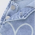 thumbnail image 5 of RUTAYY Children Girls' Pants Printed Wide Leg Denim Overalls With Decorative Details Casual Daily Wear, Blue, 4Y, 5 of 9