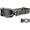 wiley x sp29g spear goggles foliage green frame smoke grey/clear changeable lens