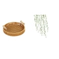 thumbnail image 1 of Cestas de almacenamiento,Cestas de almacenamiento de cocina tejidas con asas hechas a mano,Cestas de pan redondas Bandejas para servir Rectángulo,Adhesivo de pared,Pegatinas de pared de vides, 1 of 8