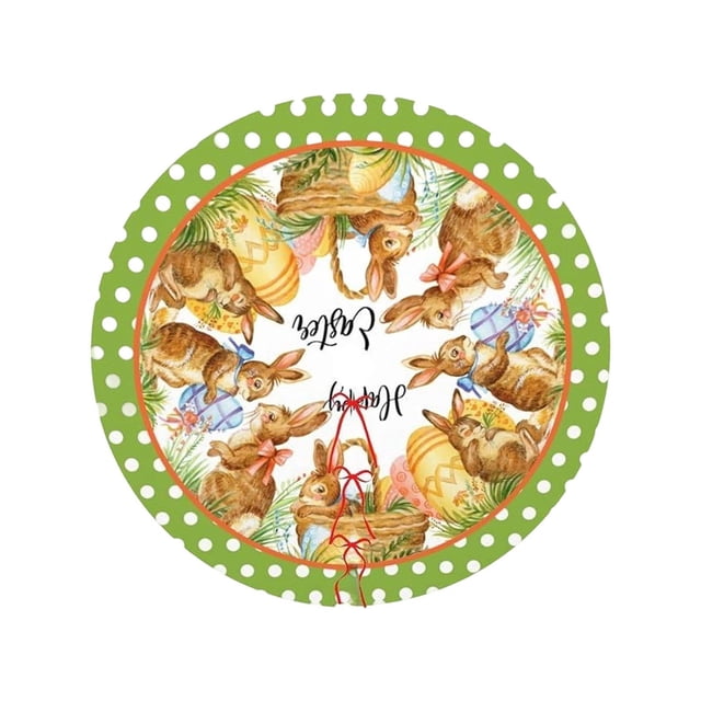 zhangmingg Easter Tree Skirt Decorative Cover for Holiday Celebrations and Festive Party Decorations