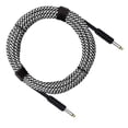 thumbnail image 3 of Cable de reducción de ruido para guitarra de 3 metros, cable de extensión de audio con núcleo de cobre puro, color blanco y negro, para bajo., 3 of 12