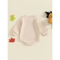 thumbnail image 4 of Musuos Baby Fall Sweatshirt Romper 3M 6M 12M 18M Letter/Ghost Print Long Sleeve Jumpsuit Newborn Girl Boy Halloween Clothes, 4 of 9