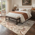thumbnail image 3 of KUETH 5X7 Vintage Floral Area Rugs Machine Washable Rugs for Living Room, Non Slip Flat Pile Rug with Rubber Backing, Boho Rug for Entryway Bedroom Dining Room Home Office, 3 of 12