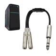 thumbnail image 3 of Splitter Cable Portable Plug Play PVC 6.35mm Male to Dual Female Adapter Cable for Cameras, 3 of 7