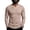 Beige, variant on Lumtrix Men'S Long Sleeve Muscle T Shirts Casual V-Neck Slim Fit Longline Ribbed Knit Shirts Stretch Tee Shirts Brown S