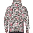 thumbnail image 7 of Kdxio Rose Mix Leopard 3 Print Mens Casual Hooded Collar Drawstring Hoodies Pullover Sweatshirts Casual Long Sleeve Shirts-3X-Large, 7 of 7