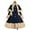 Navy, variant on Women's Plus Size Long Sleeve Hooded Casual Woolen Tweed Jacket Bow Cape Set Outwear Plush Stitching Coat Female Sky Blue XXL