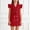 Red, variant on Girls Lace Flutter Sleeve Set 2 Piece Party Boutique Double Breasted Belted Dress Suit Toddler Summer Lapel Outfit White Size 1-2Years