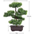 thumbnail image 2 of Árbol de bonsái artificial YONGSHENG planta de pino en maceta 29 x 10 x 33 cm, 2 of 5