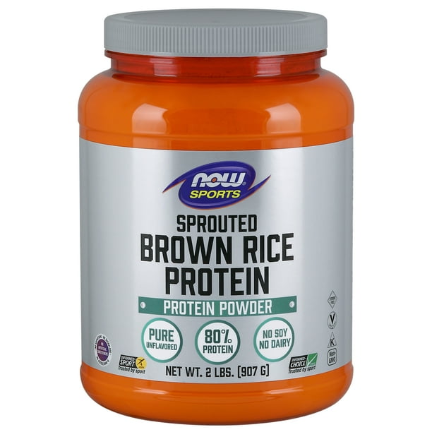 NOW Sports Nutrition, Sprouted Brown Rice Protein, 80 Protein