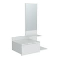 thumbnail image 2 of Vienna 23.6" Wide 3-Tier Shelf Floating Mirror Console Table, Full Extension Drawer White, 2 of 5