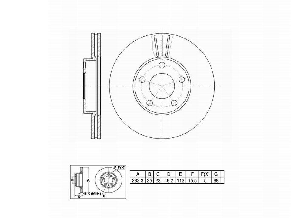 Winstop Brake Rotor, Front WS232841, Volkswagen Passat 1999-1998