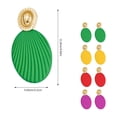 thumbnail image 2 of KDSJSXW Stud Pearl Earrings Colorful Oval Stripe Fashion Exaggerated Personality Nail Piece Ear Jewelry Earrings Big Pearl Earrings Pearl Gold Earrings Pierced Earrings for Women(Yellow,One Size), 2 of 6