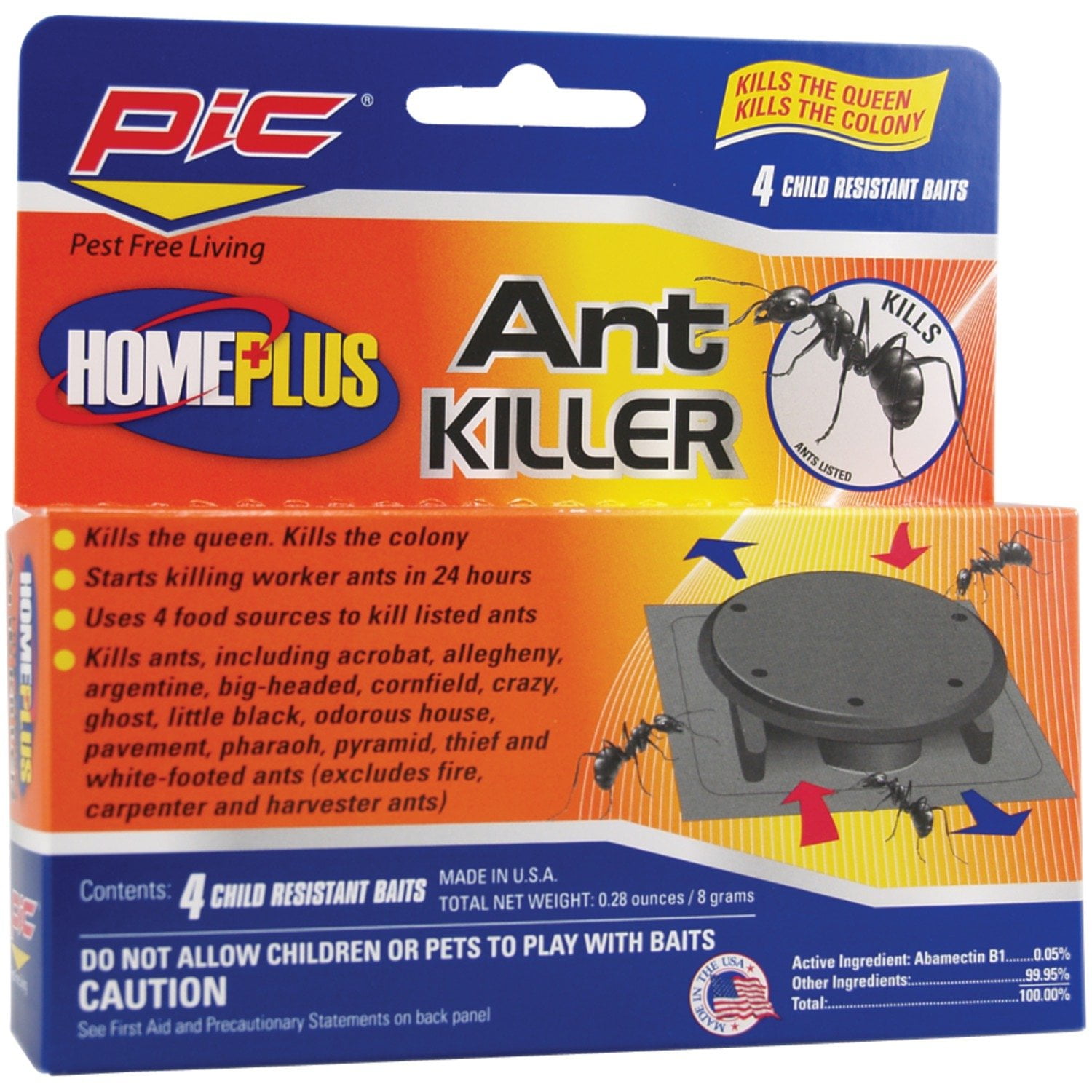 Ant Killer Plastic Bait Stations 4 Pack Active Ingredients Abamectin B1 By Home Plus Walmart Com Walmart Com