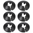 thumbnail image 1 of Uxcell 0.59'' Cubierta decorativa para tuberías de agua Plástico PP Negro 6 Paquete, 1 of 5