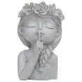 thumbnail image 2 of koolsoo Face Flower Pot Cartoon Creative Girl Bust Planter Head Planter Pot Head Planter C, 2 of 9