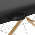 Saloniture Professional Portable Folding Wide Massage Table Black