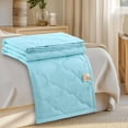thumbnail image 3 of Cooling Quilt for Hot Sleepers and Night Sweats, Lightweight Breathable Summer Blanket, All-Season Ice Effect Comforter, Double-Sided Cold Effect Blanket, 3 of 9