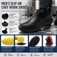 thumbnail image 2 of YOURDIARY Mens Chef Shoes Skid-Resistant Waterproof Work Shoes Lightweight Kitchen Shoes, 2 of 7