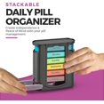 thumbnail image 2 of Weekly Pill Organizer Four TimesaDay of Dispensers with Stackable AM/PM Compartments, 2 of 8
