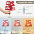 thumbnail image 4 of White Polka Dots on Red Desk Lamp LED Table Nightstand Lamps with 3 Color Temperatures for Home Bedroom Living Room Decor 8x12, 4 of 8