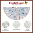 thumbnail image 5 of Bingfone Christmas Tree Skirt Mat Christmas Decoration Interior -Blue Butterfly, 5 of 8