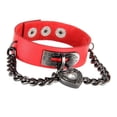 thumbnail image 1 of de material cuero PU de moda, brazalete Vintage, brazalete de , joyería para punk, regalos para Cosplay, , Halloween, 6,5 cm d rojo, 1 of 7