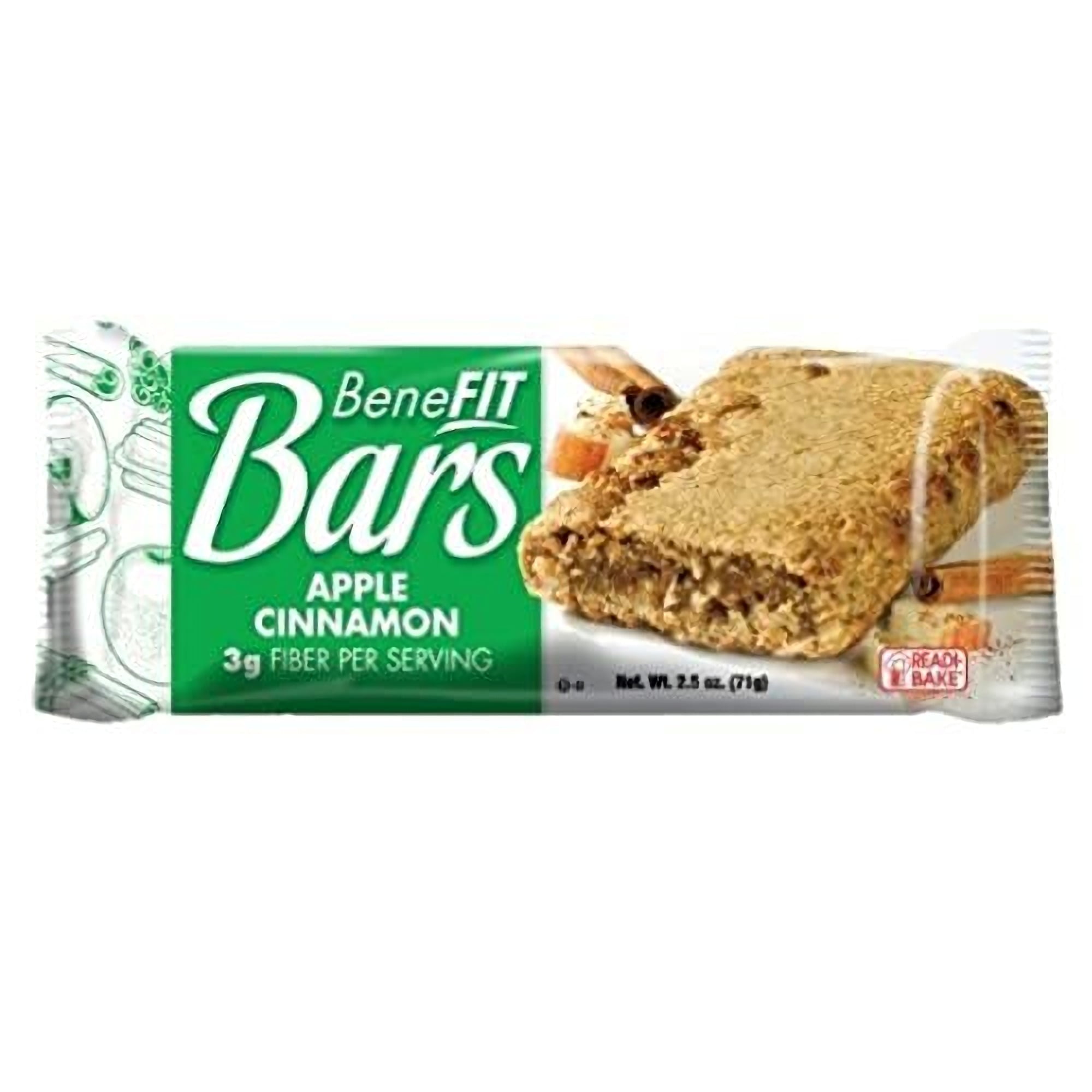 BeneFit Bars by ReadiBake 2.5 Ounce Pack of 12 (Apple Cinnamon